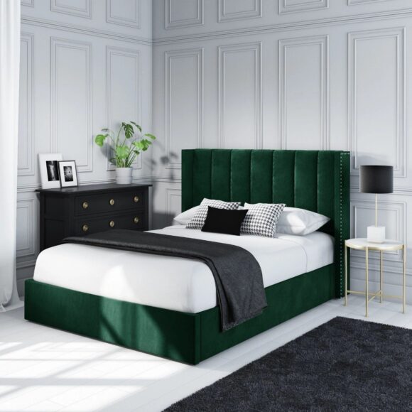 سرير، 120 سم،زيتى- bed42