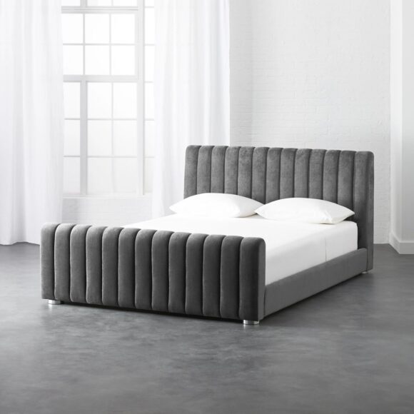 سرير، 120 سم،رمادى- bed41