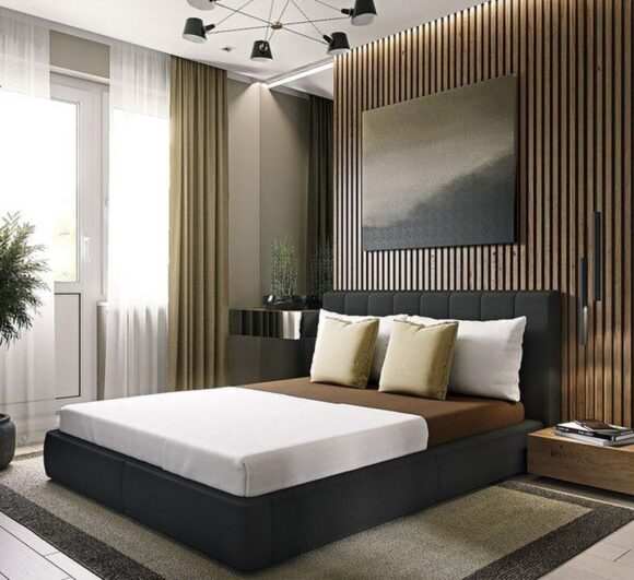سرير، 150 سم،اسود- bed21