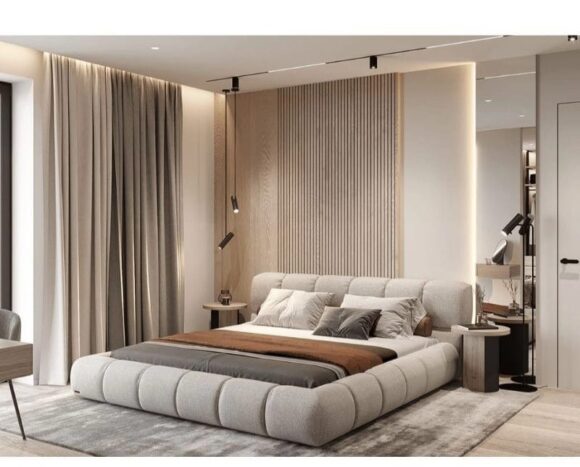 سرير، 180 سم، بيج. bed-55