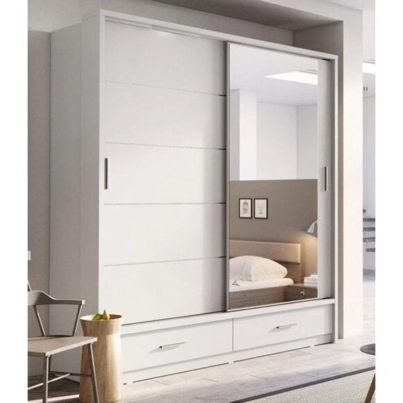دولاب 160×220سم ابيض . woo-154
