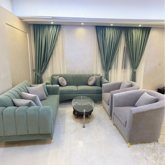طقم أنتريه خشب زان-4قطع. liv-03