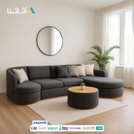 ركنة سرير وسحارة رمادى -rk102